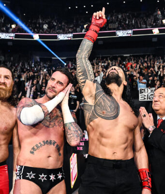 WWE Survivor Series 2024 Results Roman Reigns, The Usos (Jey Uso and Jimmy Uso), Sami Zayn, and CM Punk